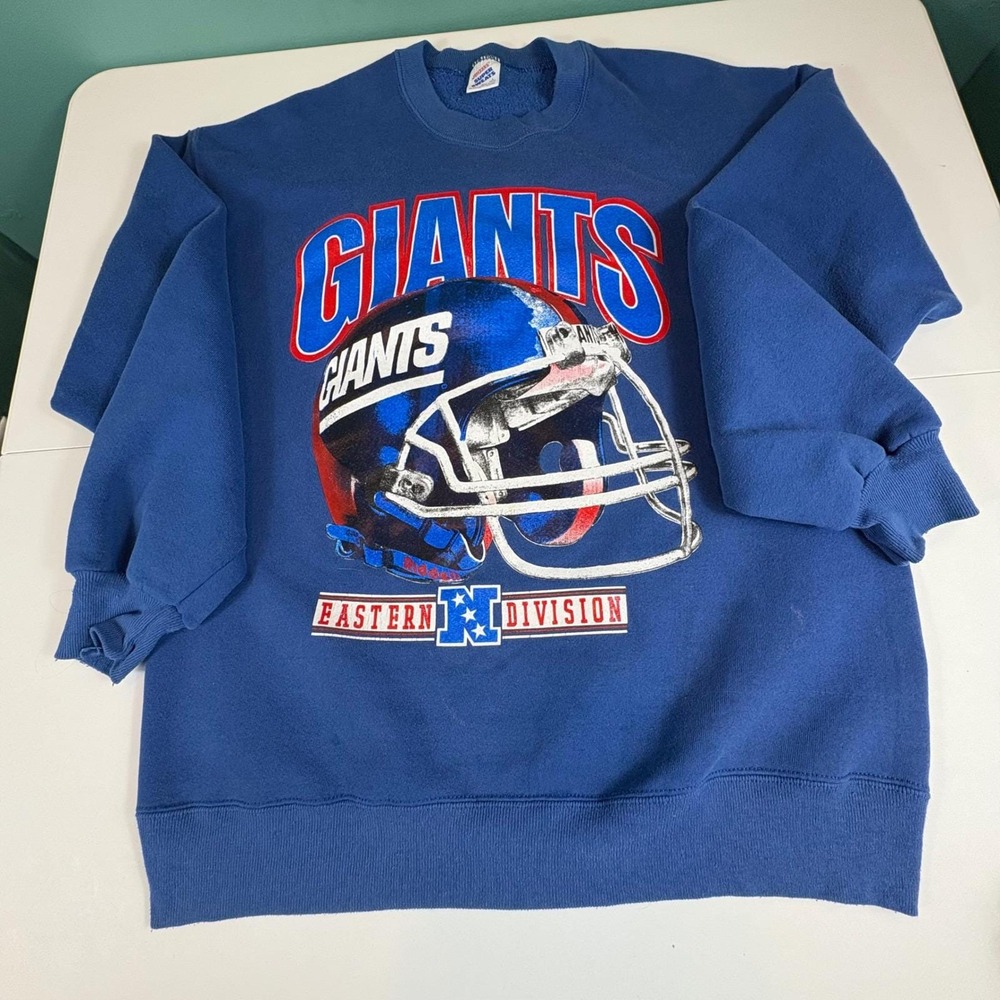 Vintage 90s New York Giants Eastern Division Helmet Crewneck‎ Sweatshirt L